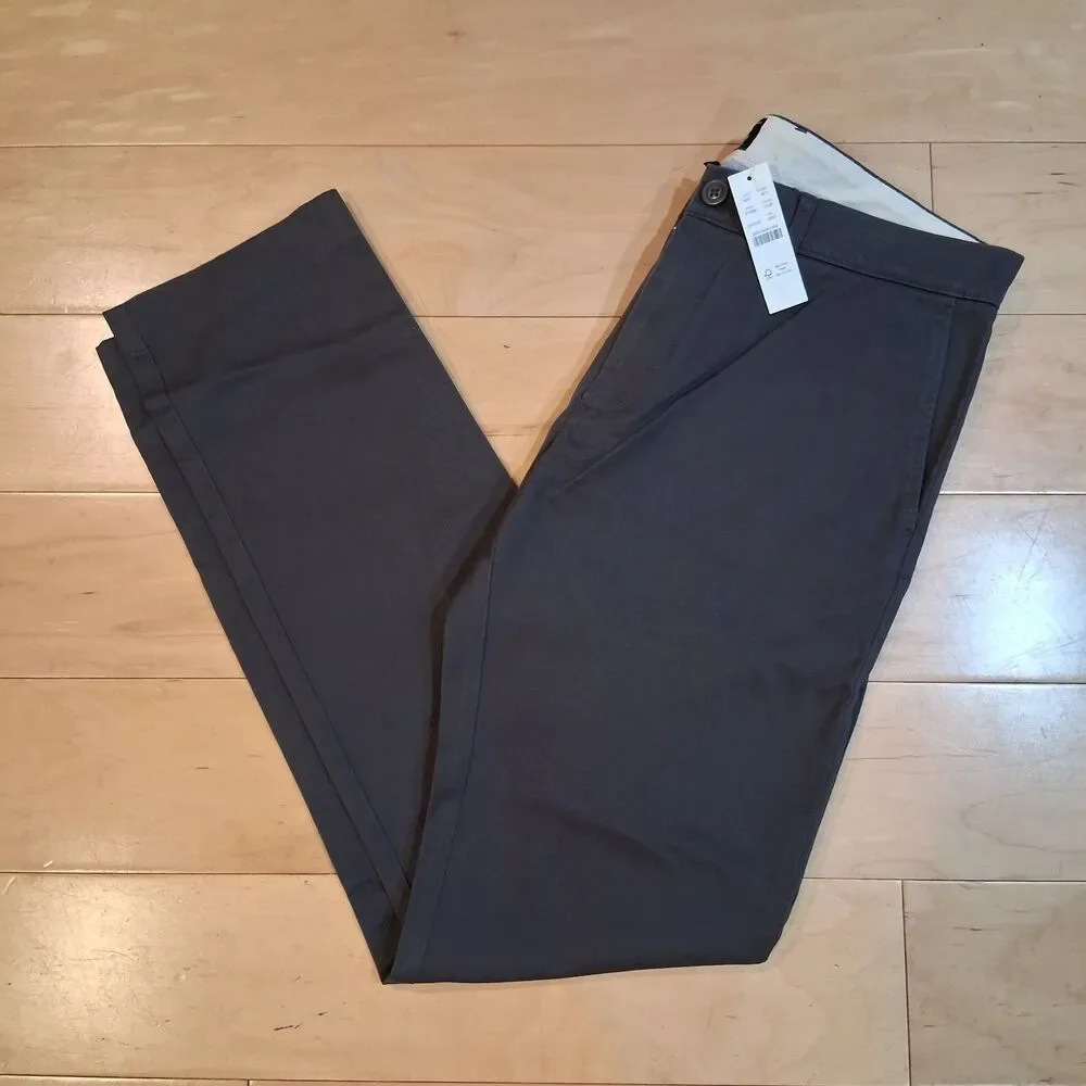 NWT J.Crew Mens 484 Slim Fit Chino Pants Size 30x32 Charcoal Gray Stretch E1589